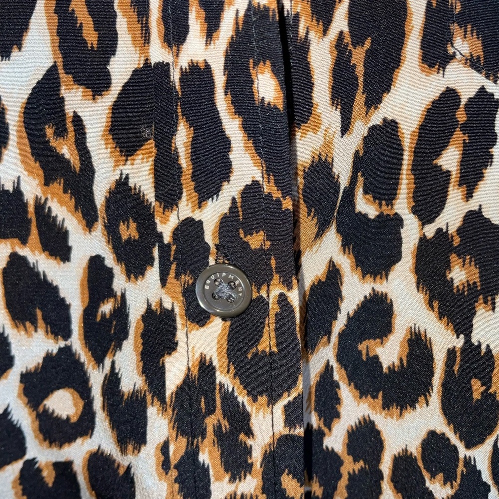 Equipment Leopard Print Button Down - image 4
